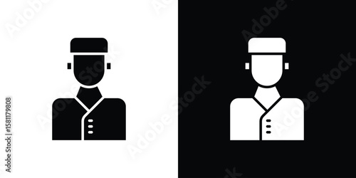 Concierge icon, Vector graphics in filled style