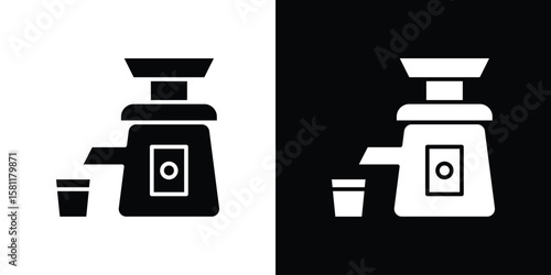 Cold pressed juicer icon, Vector graphics in filled style