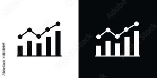 Benchmarking icon, Vector graphics in filled style