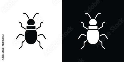 Bedbug icon, Vector graphics in filled style