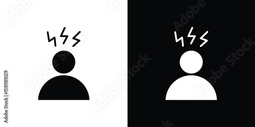 Anxiety icon, Vector graphics in filled style