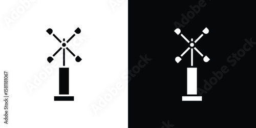 Anemometer icon, Vector graphics in filled style