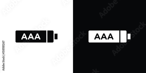 AAA battery icon, Vector graphics in filled style