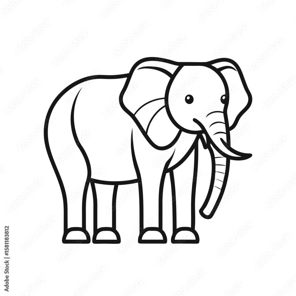 Fototapeta premium elephant cartoon illustration