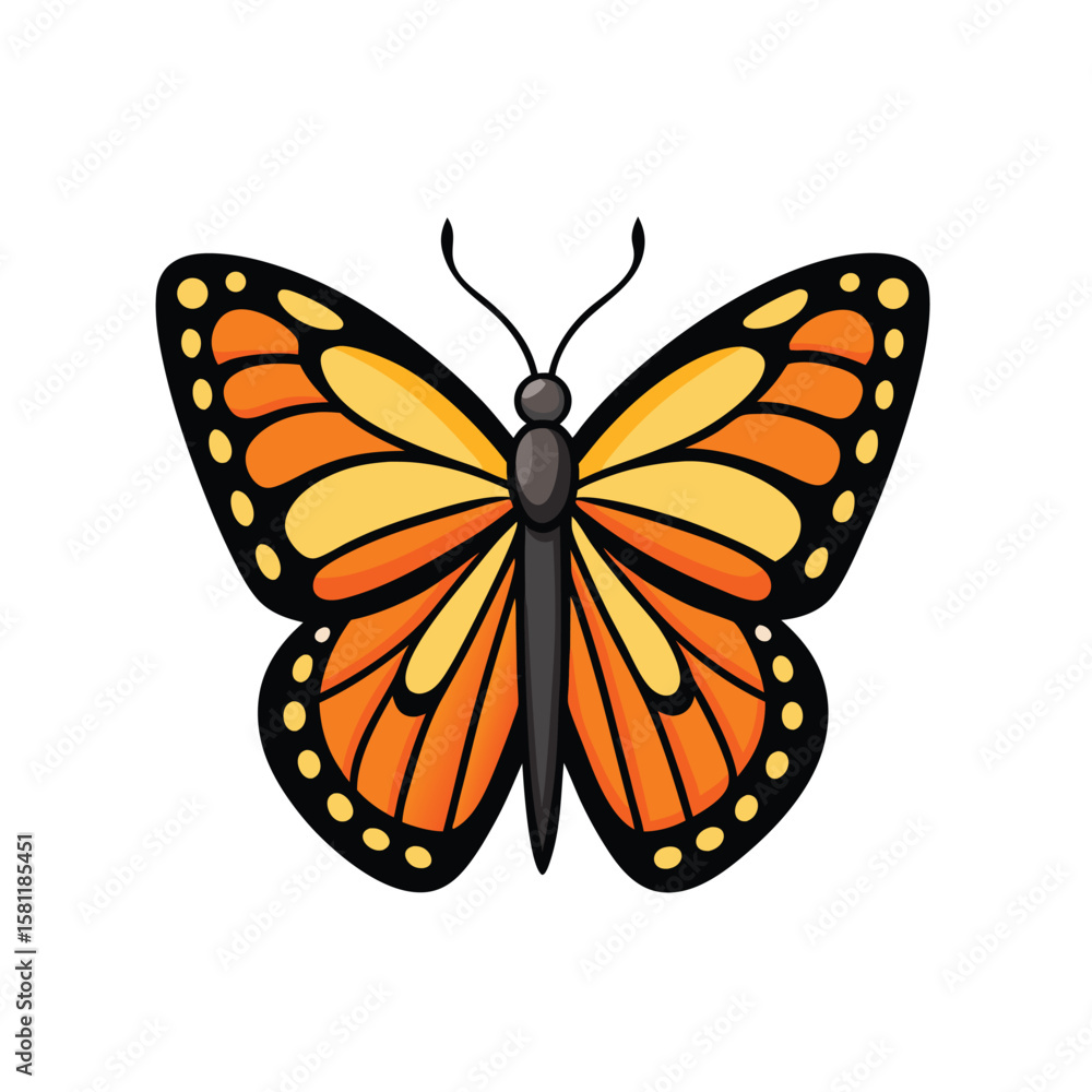 Fototapeta premium Butterfly vector Icon, Clean, Minimalist