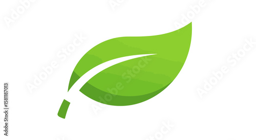Green Leaf Icon Set: Nature and Ecology Symbols