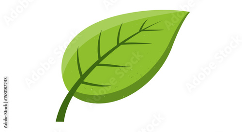 Green Leaf Icon Set: Nature and Ecology Symbols