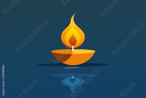 burning candle on a dark background