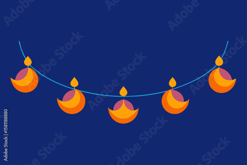 christmas balls on a blue background