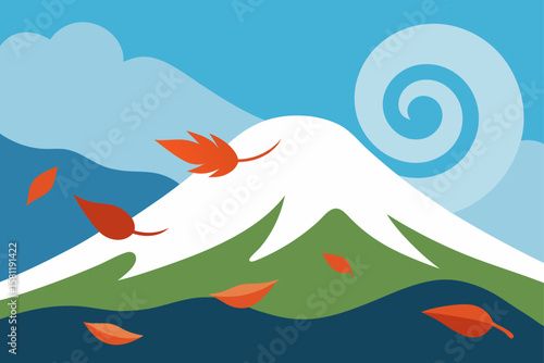vector illustration of a winter landscape