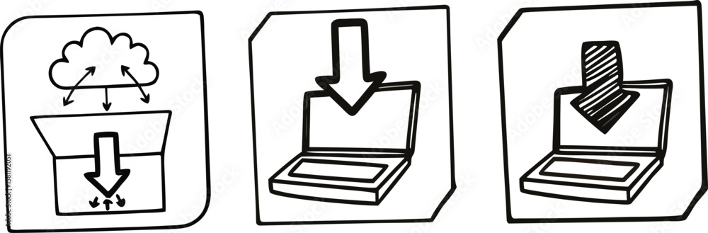 Software Installation Process Icons Software Installation Process Icons