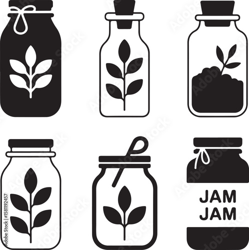 Jars and Botanical Icons