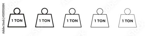 Tonne icon, outline vector logo illustration, linear pictogram isolated