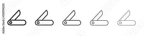 Swiss Knife icon, outline vector logo illustration, linear pictogram isolated