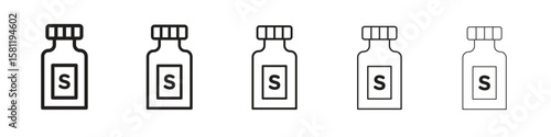 Solvent icon, outline vector logo illustration, linear pictogram isolated