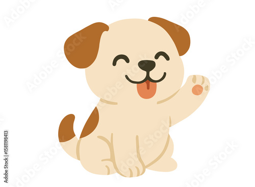 Wallpaper Mural Cute Puppy Cartoon Illustration Torontodigital.ca