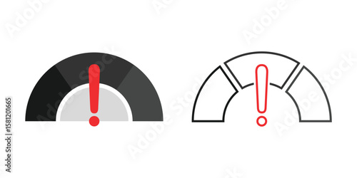 Warning scale icon. Illustration vector