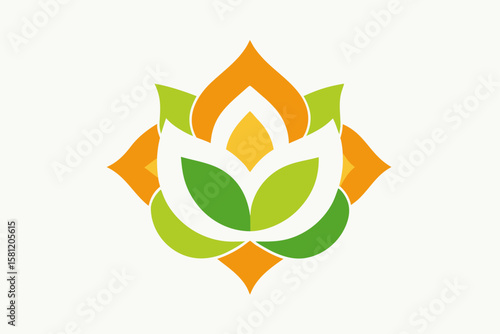 vector illustration of a set of green leaves
