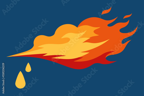 vector illustration of an abstract fire