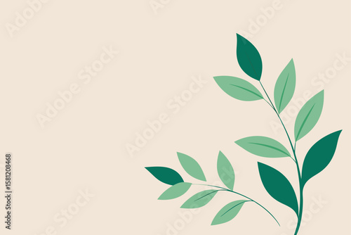 floral background with leaves