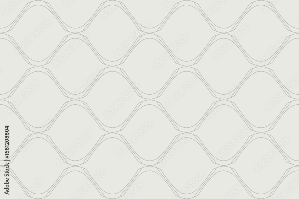 Naklejka premium Wavy geometric pattern repeats with a subtle, modern, and stylish design.