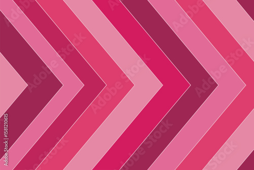 Pink chevron pattern with diagonal stripes creates a modern design.
