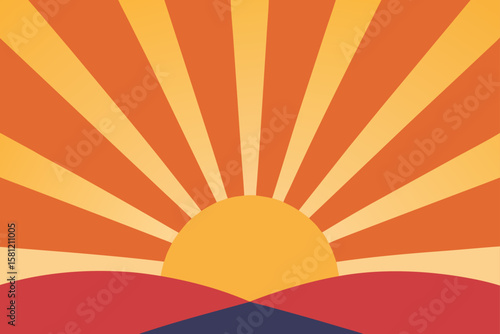 abstract background with sun