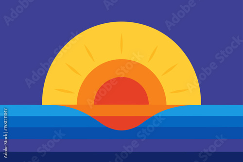 sunset over the sea