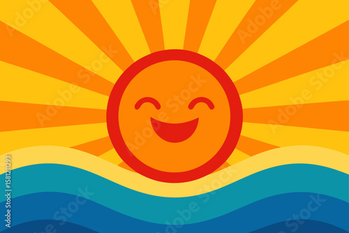 summer sun vector illustration
