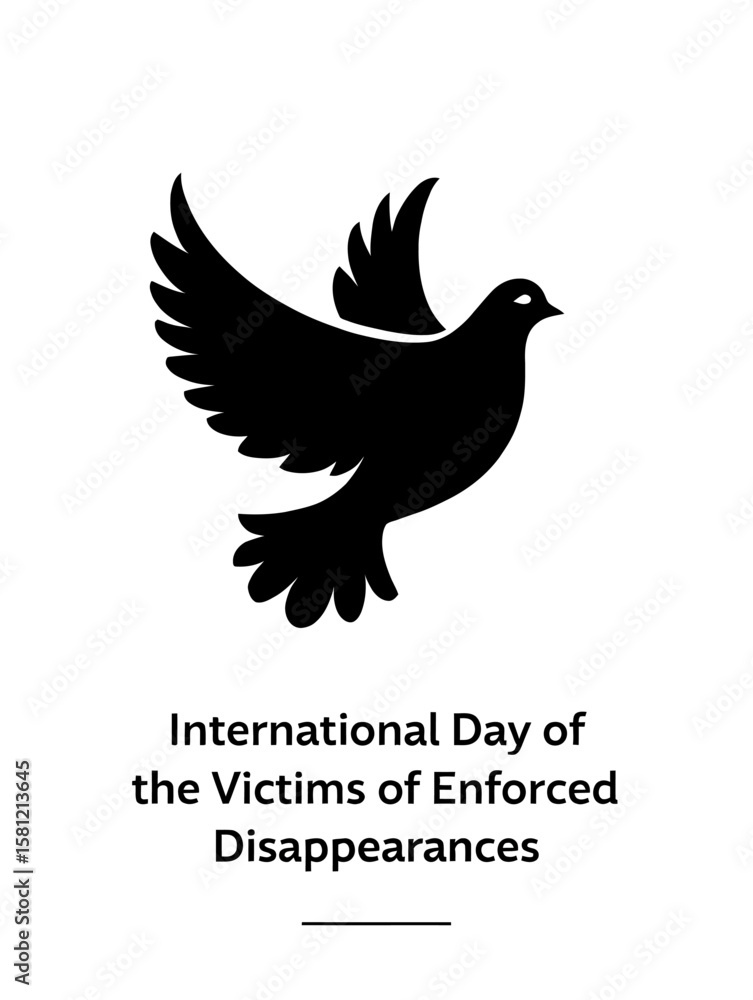 Obraz premium International Day of the Victims of Enforced Disappearances A Dove of Peace