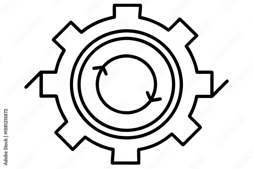 Gear icon vector illustration of a mechanical cogwheel for industrial technology and engineering design Gear icon vector illustration of a mechanical cogwheel for industrial technology and engineering design