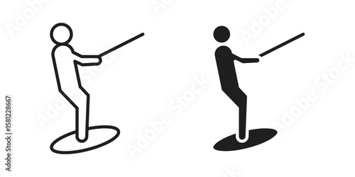 Wakeboarding icon. Sign design vectors pack