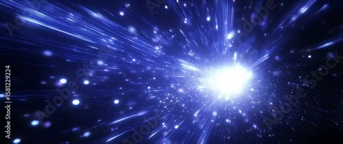 Wallpaper Mural Witness an incredible display of vibrant light beams and particles moving through the cosmos. This captivating journey showcases the beauty of space at extraordinary speeds and depths. Torontodigital.ca