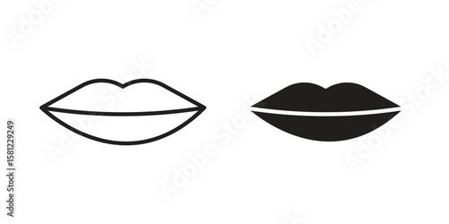 Thin lips icon. Sign design vectors pack