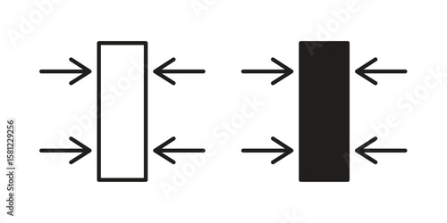 Thickness icon. Sign design vectors pack