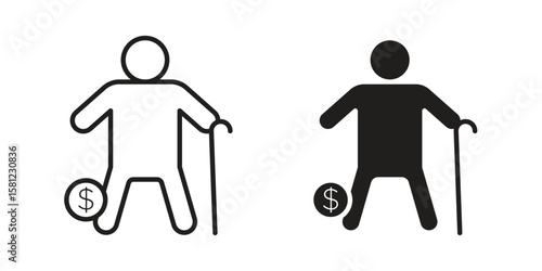 Retirement icon. Sign design vectors pack