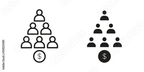 Ponzi scheme icon. Sign design vectors pack