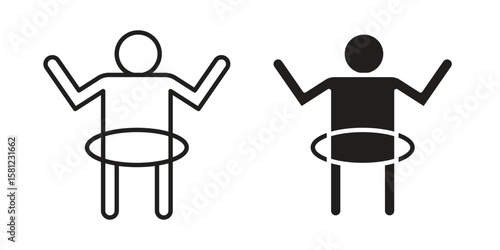 People Hula hop icon. Sign design vectors pack