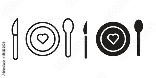 Love Plate icon. Sign design vectors pack