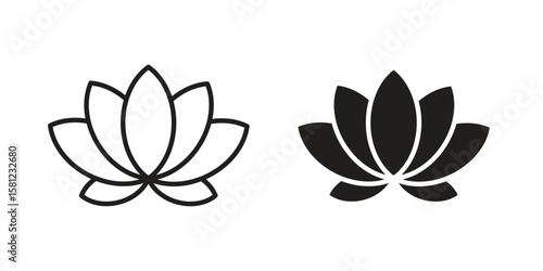 Lotus flower icon. Sign design vectors pack