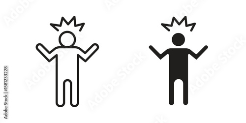 Irritated human icon. Sign design vectors pack