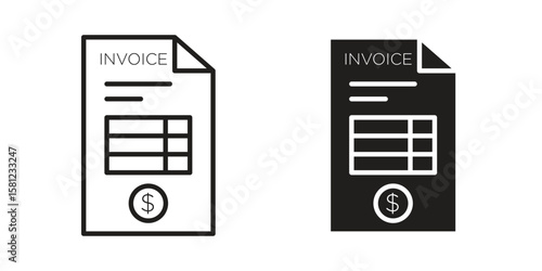 Invoice icon. Sign design vectors pack