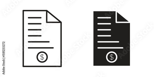 Invoice icon. Sign design vectors pack