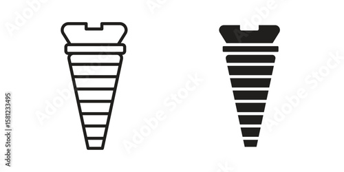 Implant Fixture icon. Sign design vectors pack