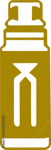 Thermos Bottle Colorful Vector Illustration (Version: 04)