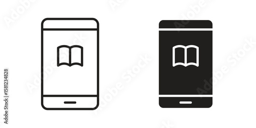 Ebook icon. Sign design vectors pack