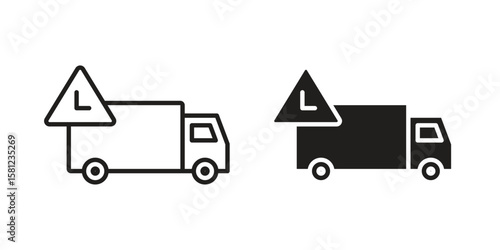 Delivery delay icon. Sign design vectors pack