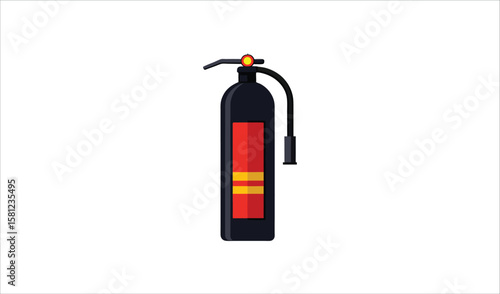 Modern flat design fire extinguisher icon on a clean white background