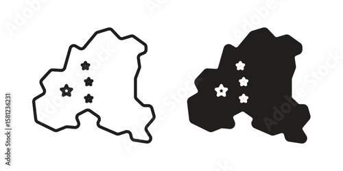 China map icon. Sign design vectors pack