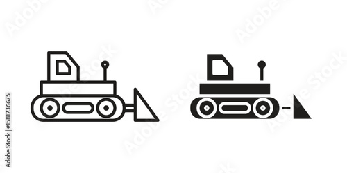 Bulldozer icon. Sign design vectors pack